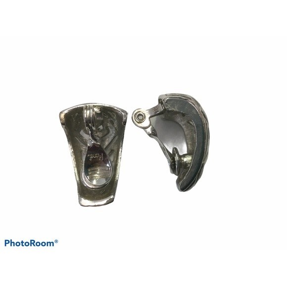 Monet Silver Clip On Earrings - Picture 2 of 3